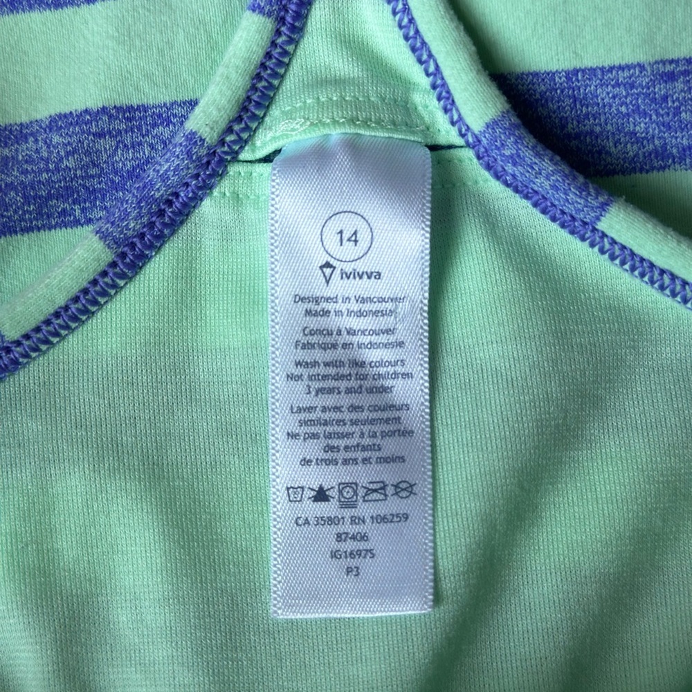 IVIVVA By Lululemon Tank Top Bundle Girls Size 14 Sleeveless Racerback Pink Blue - Picture 4 of 13